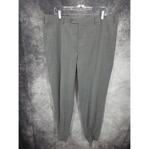 Canali Dress Pants Mens 40 x 32 Gray Italy Trouser Career Business Wool